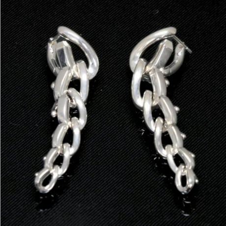 TIFFANY＆Co. Forge Drop Link Pierced Earrings Sterling Silver 925  #75658