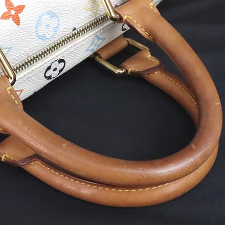 Louis Vuitton x Murakami Speedy 30 Handbag Monogram Multicolor White M92643 #19892