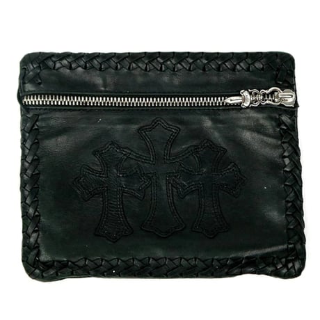 Chrome Hearts Cemetery Cross Leather Pouch #104906