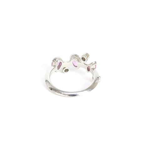 Cartier Meli Melo Ring Pink Sapphire Diamond Platinum #20069