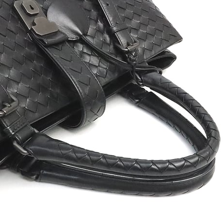 BOTTEGA VENETA Roma Tote Bag Intrecciato Leather Black #19532