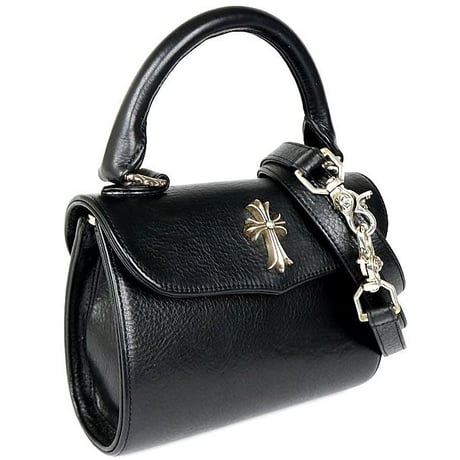 Chrome Hearts DOG ADAMS Small CH Cross Handbag Black #104145
