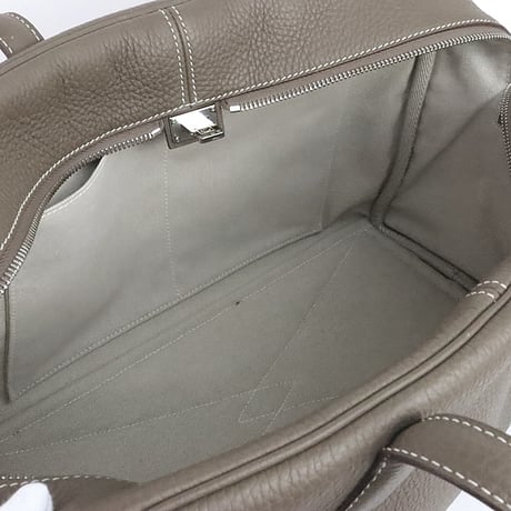 HERMES Victoria 35 Handbag Taurillon Clemence Etoupe＃19867