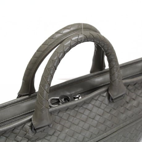 BOTTEGA VENETA Briefcase Intrecciato Leather Greige #75944