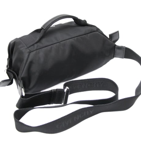 GIVENCHY Crossbody Bag Nylon Leather Black ＃76184