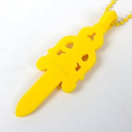 Chrome Hearts Brand New Silicone Rubber Large Dagger Necklace Yellow #31417