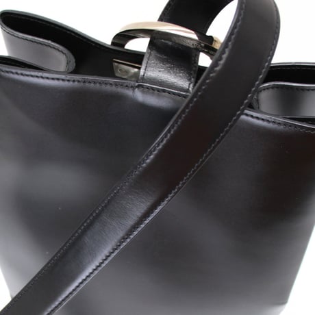 Cartier Panther Shoulder Bag Leather Black ＃75724