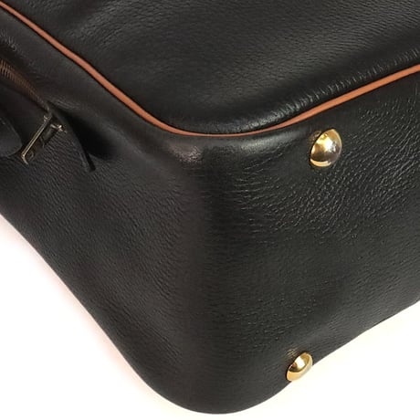 HERMES Victoria Shoulder Bag Ardennes Leather Black #20205