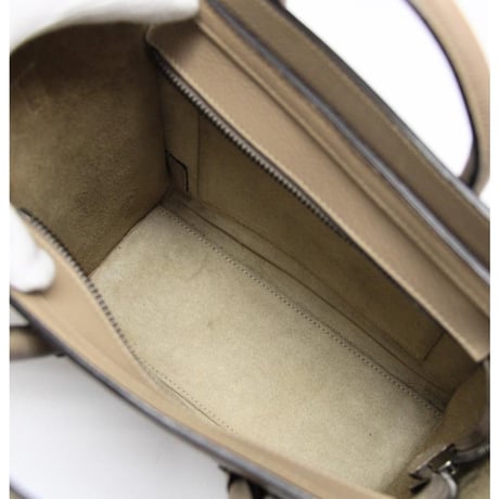 CELINE Nano Luggage Tote Bag Leather Black #20274