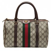 GUCCI Mini Bowling Bag GG Canvas Beige #76205