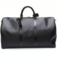 Louis Vuitton Keepall 50 Boston Bag Epi Leather Black M42962 #75285