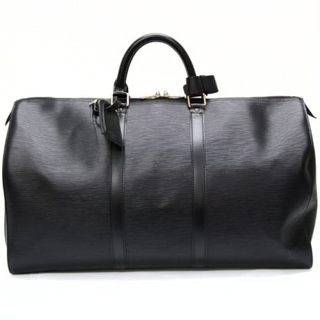 Louis Vuitton Keepall 50 Boston Bag Epi Leather Black M42962 #75285
