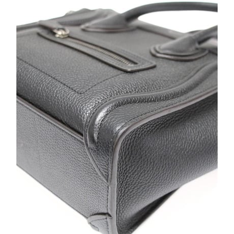 CELINE Nano Luggage Tote Bag Leather Black #20273