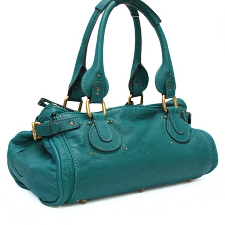 Chloe Paddington Handbag Leather Green #76735