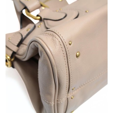Chloe New Design Paddington Handbag Leather Pink Beige #76700
