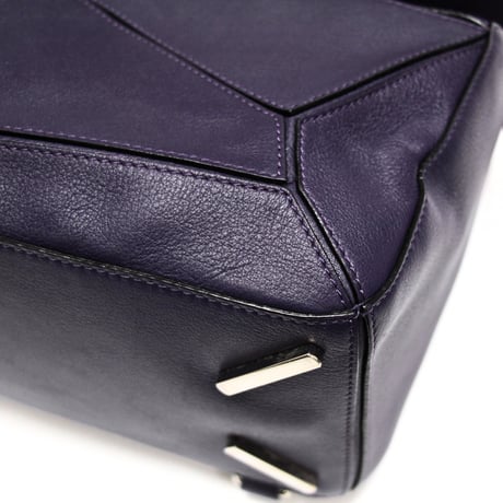 LOEWE Medium Puzzle Bag Leather Purple #75589