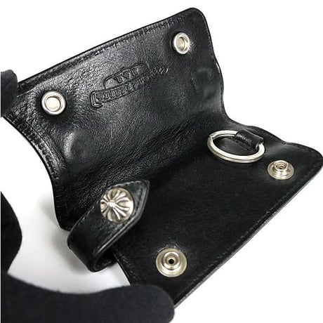 Chrome Hearts Cross Button Leather Key Case #104314