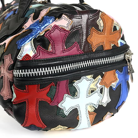 【￥5,999,900】 Chrome Hearts Multicolor Cross Patch Tiny Duffle Bag Leather Black  #31428