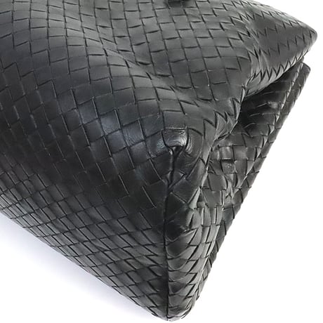 BOTTEGA VENETA Roma Tote Bag Intrecciato Leather Black #19532