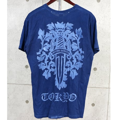 Chrome Hearts Vintage Vine Dagger Tokyo Exclusive T-Shirt Blue #31766