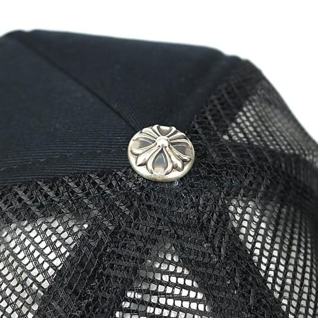 Chrome Hearts 3 Cemetery Cross Calf Hair Patch Tracker Cap #104733