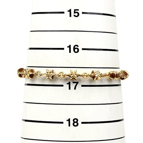 Chrome Hearts 22K Tiny Star Bracelet 13 Links #32225