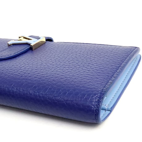Louis Vuitton Capucines Vertical Wallet Taurillon Leather Blue M82441 #19653