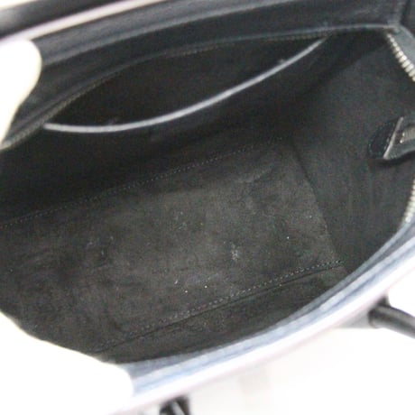 CELINE Nano Luggage Tote Bag Leather Black #75607