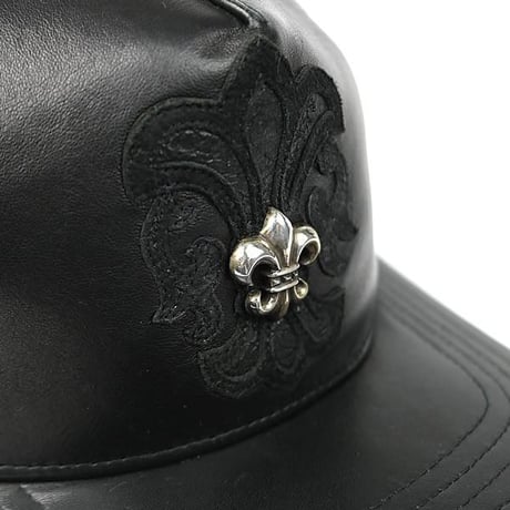 Chrome Hearts BS Flare on BS Flare Leather Tracker Cap #104764