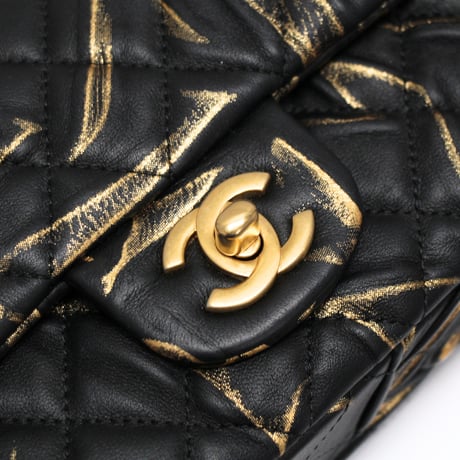 CHANEL Mini Rectangular Flap Bag Quilted Calfskin Black #75793