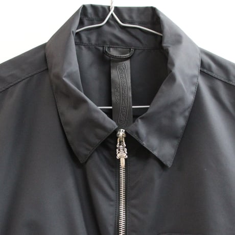 Chrome Hearts Brand-New Carpenter Leather Pocket Cross Patch Zip-Up Shirt #31889