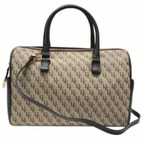 BOTTEGA VENETA Vintage Mini Boston Bag Canvas Brown #75523
