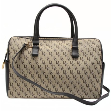 BOTTEGA VENETA Vintage Mini Boston Bag Canvas Brown #75523