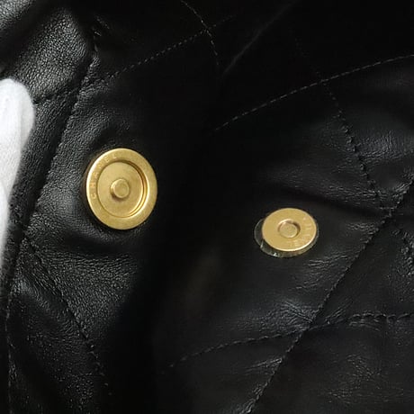 CHANEL 22 Small Handbag Quilted Shiny Calfskin Black #19791