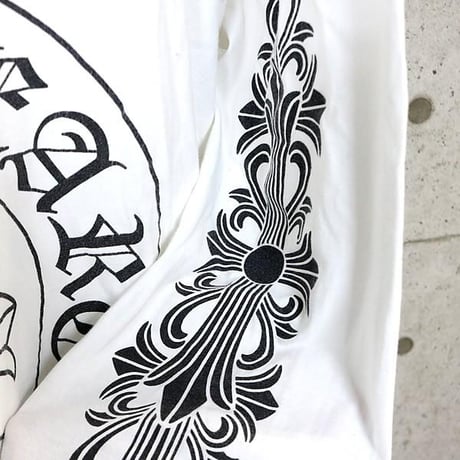 Chrome Hearts Las Vegas Exclusive Floral Sleeve Horseshoe Pocket Long Sleeve T-Shirt#103846