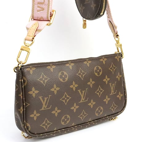 Louis Vuitton Multi Pochette Accessoires Handbag Monogram Canvas Pink M44840 #19526