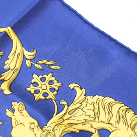 HERMES Carre 90 Silk 100% Scarf Stole "La Promenade de Longchamps" #76750