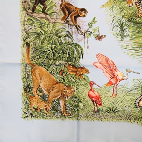 HERMES Carre 90 Silk 100% Scarf Stole "EQUATEUR" #76500