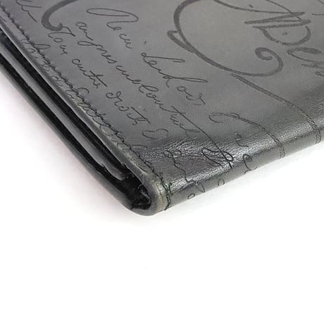 Berluti Santal Scritto Calligraphy Leather Zip Long Wallet #31958