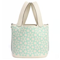 HERMES Picotin Lock Micro Handbag Veau Swift Leather Lucky Daisy #19697