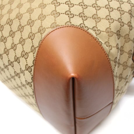 GUCCI Boston Bag GG Canvas Beige Brown #75302