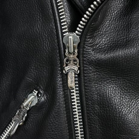 【￥2,799,900】Chrome Hearts Vintage Basic Moto Leather Biker Jacket Fairy Cross Patches＃103083