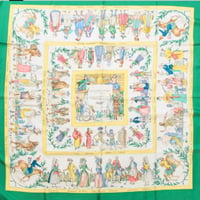 HERMES Carre 90 Silk 100% Scarf Stole "COSTUME CIVILS ACTUELS" #76421