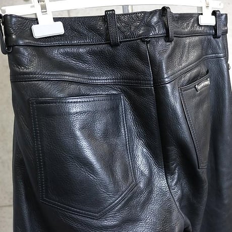 Chrome Hearts Vintage Old Fleur Knee 5-Pocket Leather Pants #30932