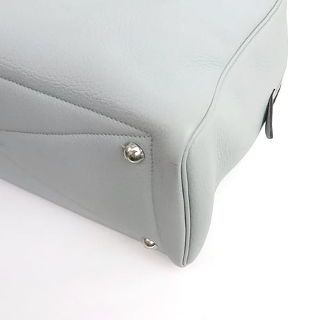 HERMES Victoria 35 Handbag Taurillon Clemence Bleu Glacier #19754
