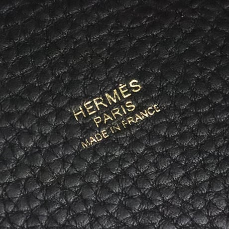 HERMES Picotin Lock PM Handbag Taurillon Clemence Leather Black #19815