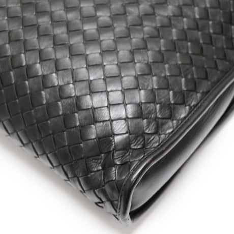 BOTTEGA VENETA Briefcase Intrecciato Leather Black #76211