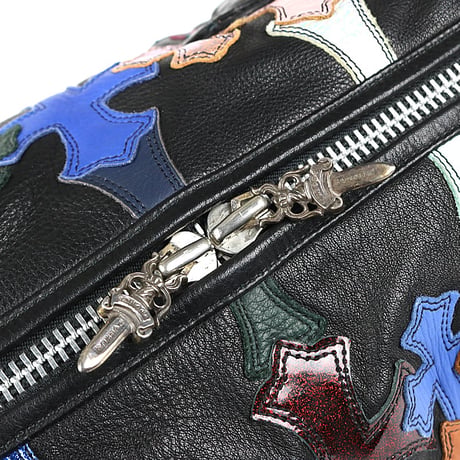 【￥5,999,900】 Chrome Hearts Multicolor Cross Patch Tiny Duffle Bag Leather Black  #31428