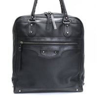 BALENCIAGA Briefcase Nylon Leather Black ＃76408