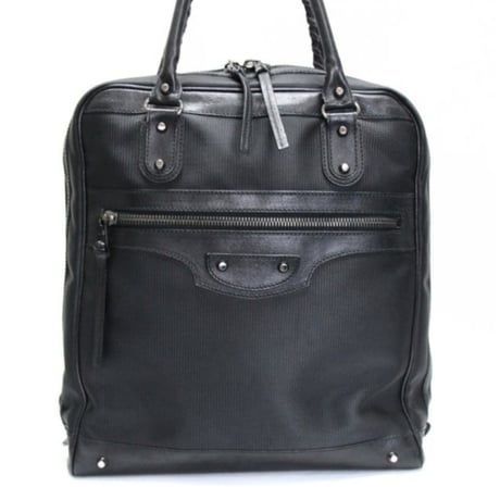 BALENCIAGA Briefcase Nylon Leather Black ＃76408